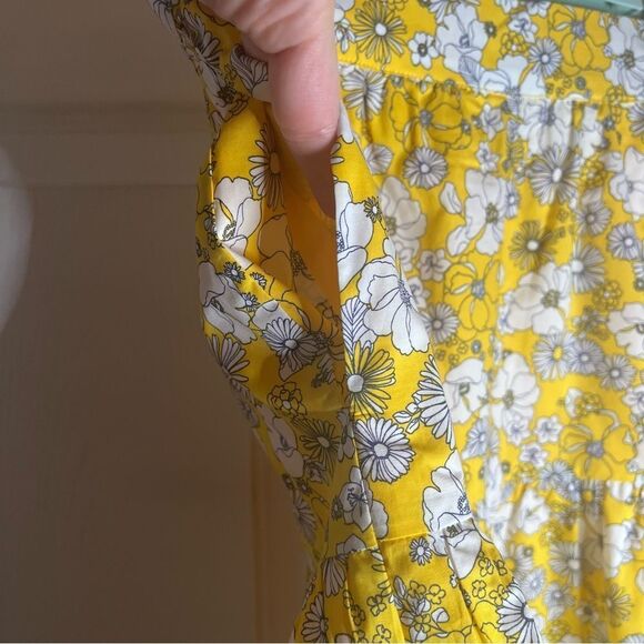 Modcloth Days in Doll Valley Tiered Skirt Yellow Skater Mini Tiered 8 NWT - Picture 7 of 12